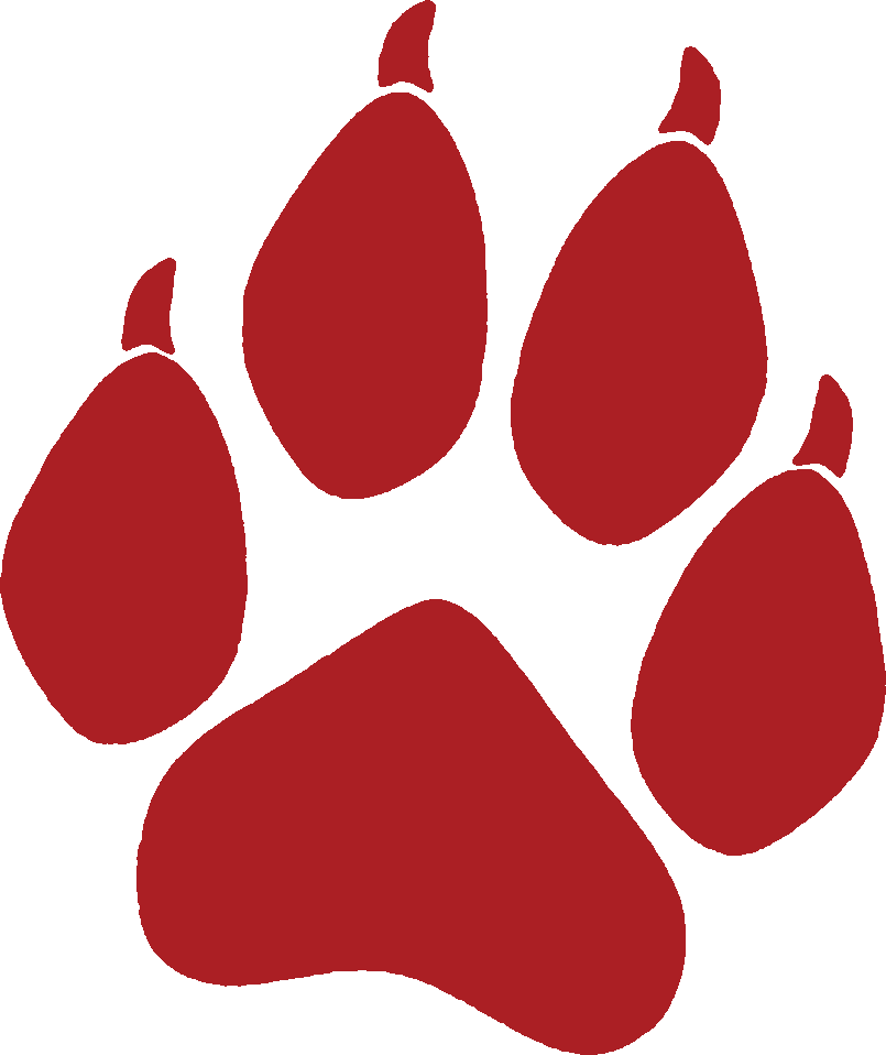 Wolf Paw Prints Clip Art - Wolf Paw Print Silhouette - Png Download (805x958), Png Download