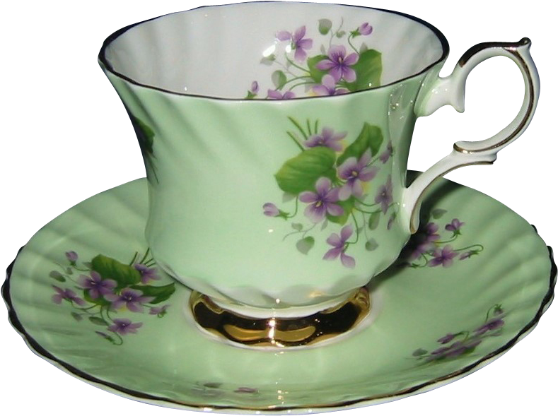 Violets On Green - Saucer Clipart (789x589), Png Download