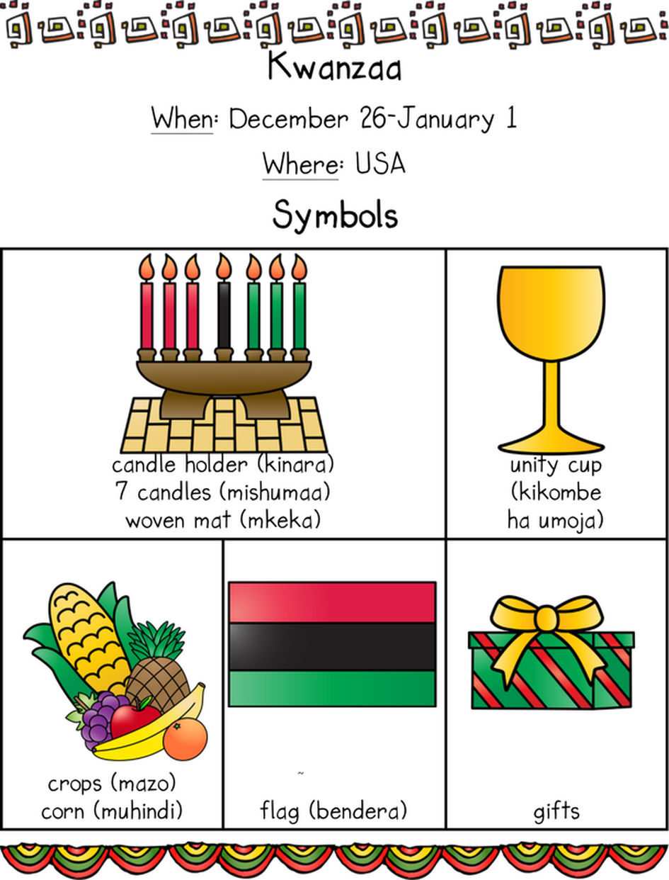 Picture - Kwanzaa Symbols Clipart (945x1242), Png Download