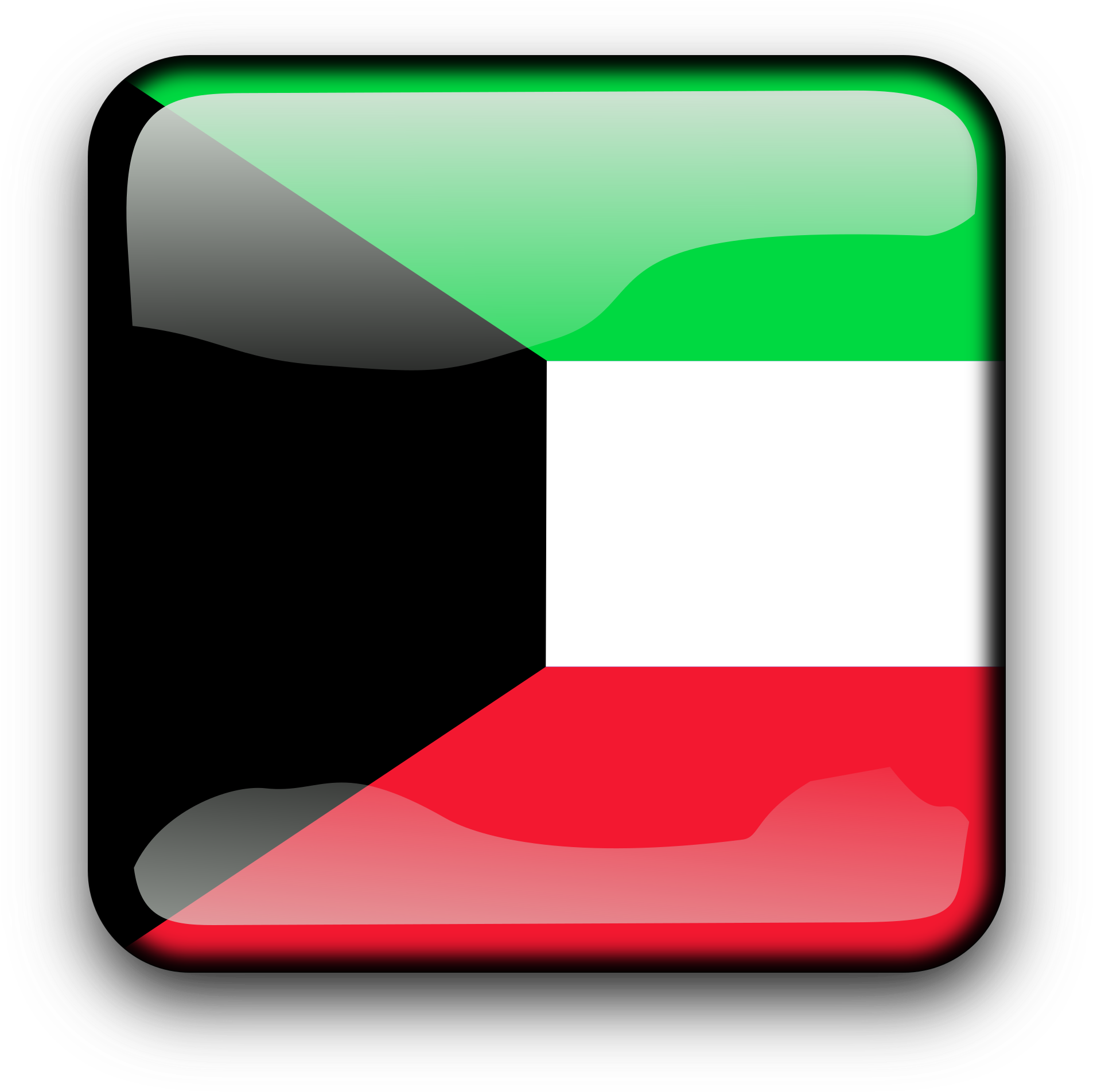 Png - علم الكويت مربع Clipart (2400x2400), Png Download