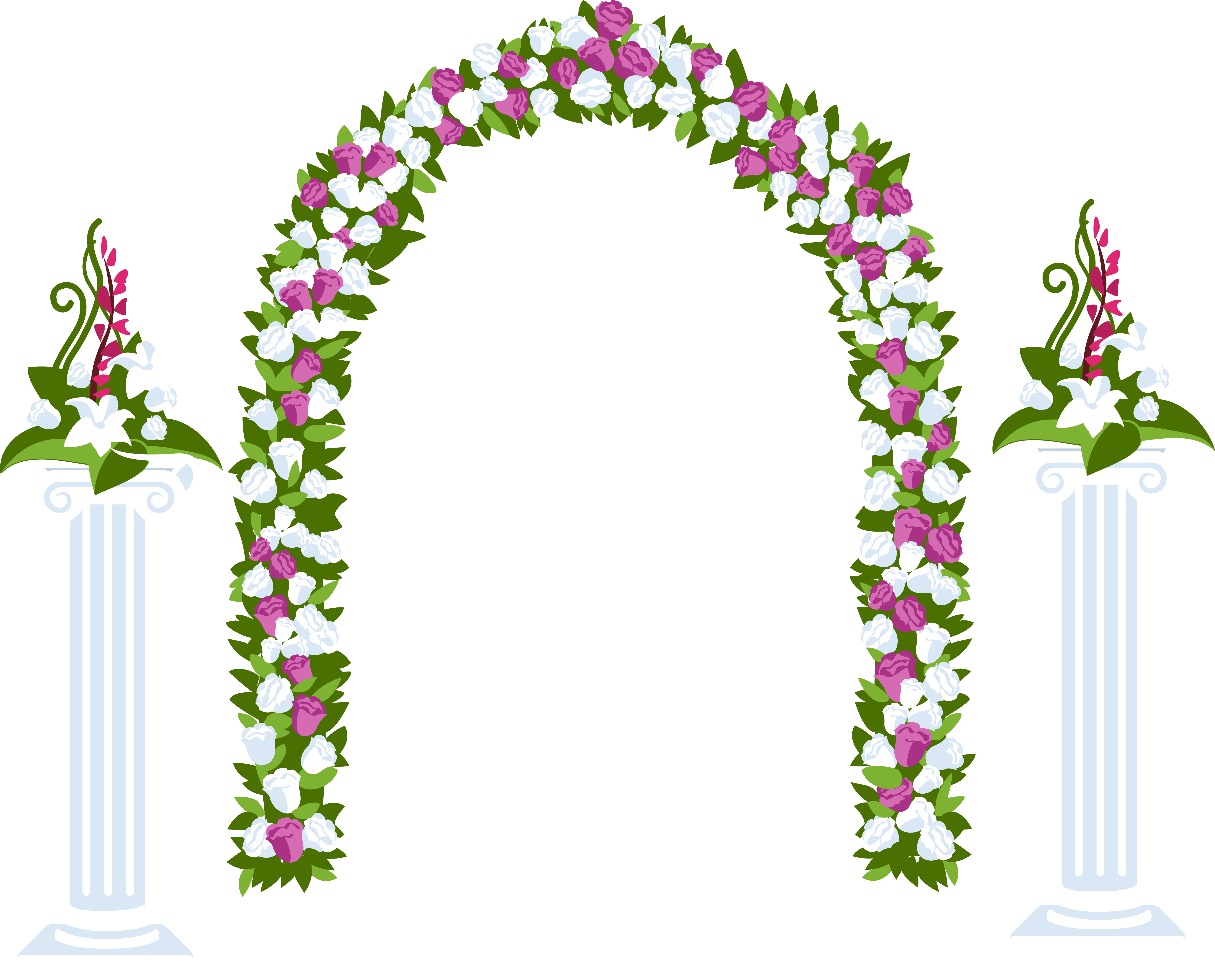 Download 022 Floral Arch And Columns Flower Designs Decoration