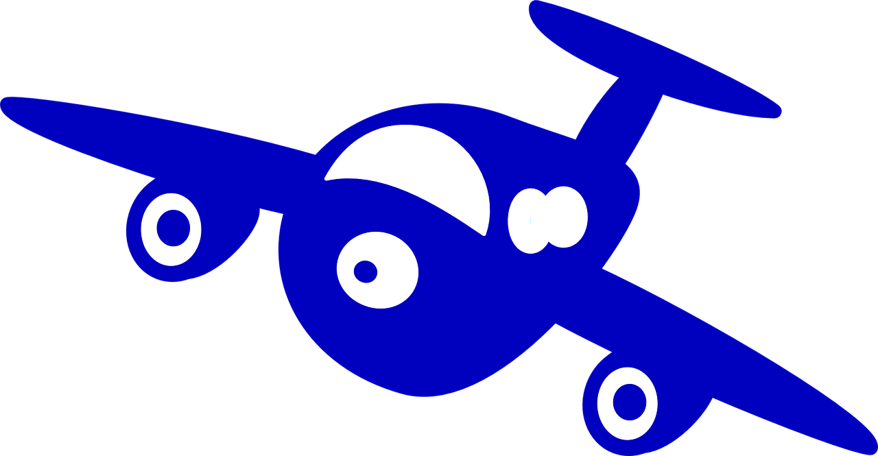Plane Blue Front Cartoon Fly Png Image - Avião Desenho Animado Png
