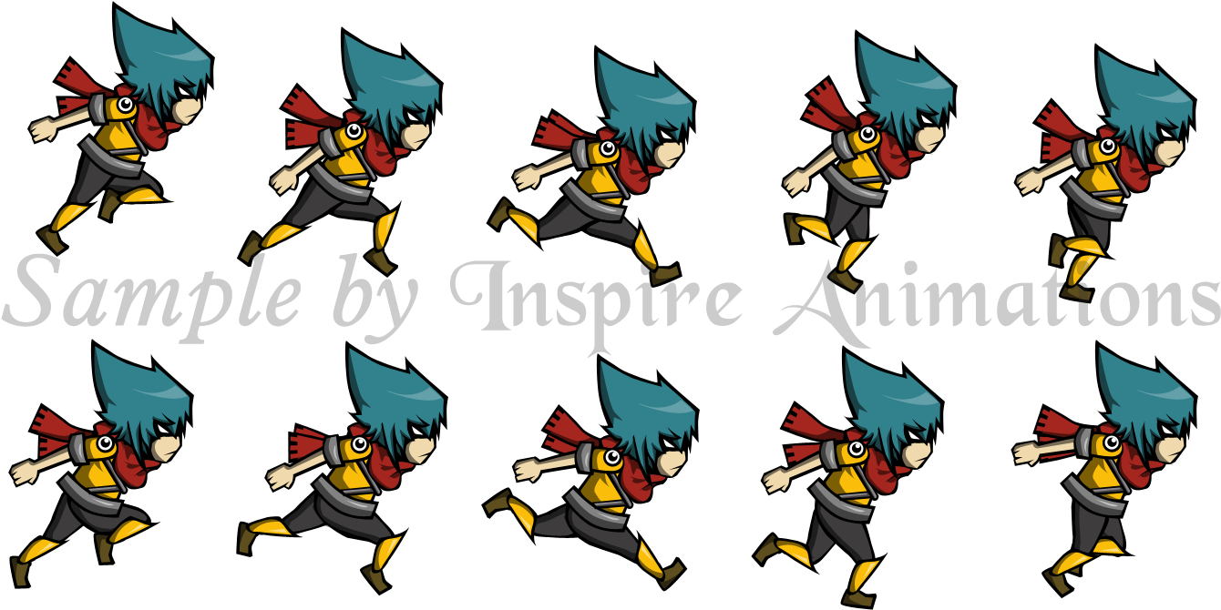 Download Character-run - 2d Game Character Png Clipart Png Download ...