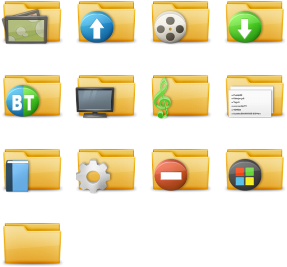 Download Folder Icon Pack By Delacro Clipart Png Download - PikPng