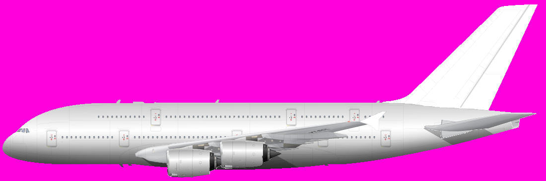 Download A380 - Airbus A380 Template .png Clipart Png Download - PikPng