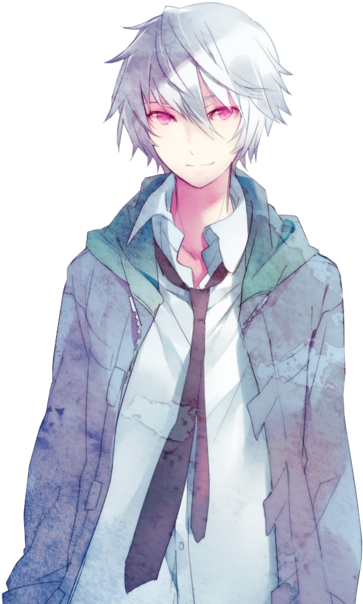 Anime Boy With Red Eyes And White Hair