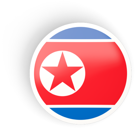 North Korea Circle Flag Clipart - Large Size Png Image - PikPng