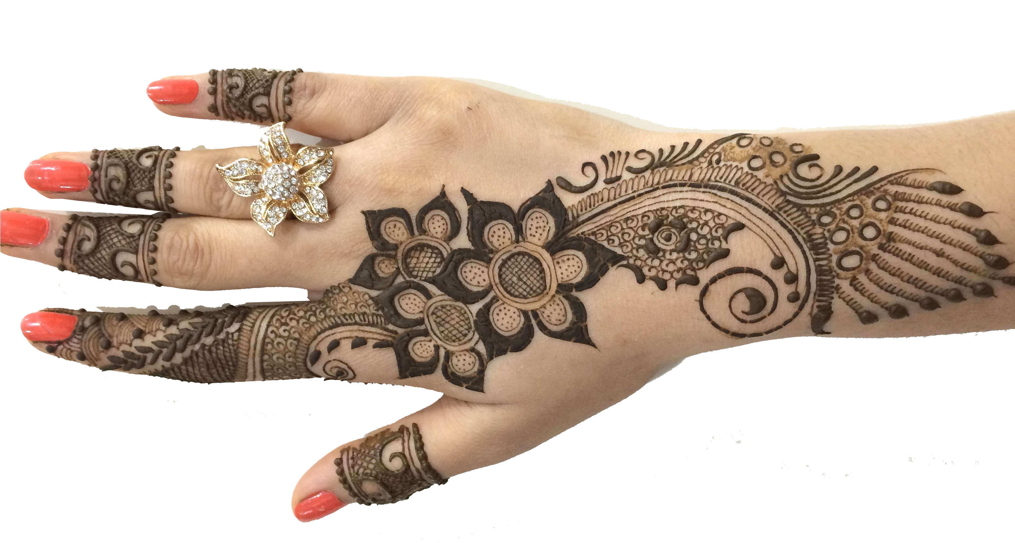 Mehendi Design: Front, Hand, Palm, Finger, Arabic, Eid - Mehendi.me