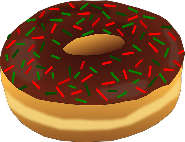 Download Christmas, Dessert, Donut, Sprinkles - Long John Donut Clip