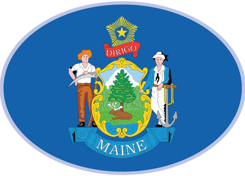 Maine Flag 2018 Clipart - Large Size Png Image - PikPng