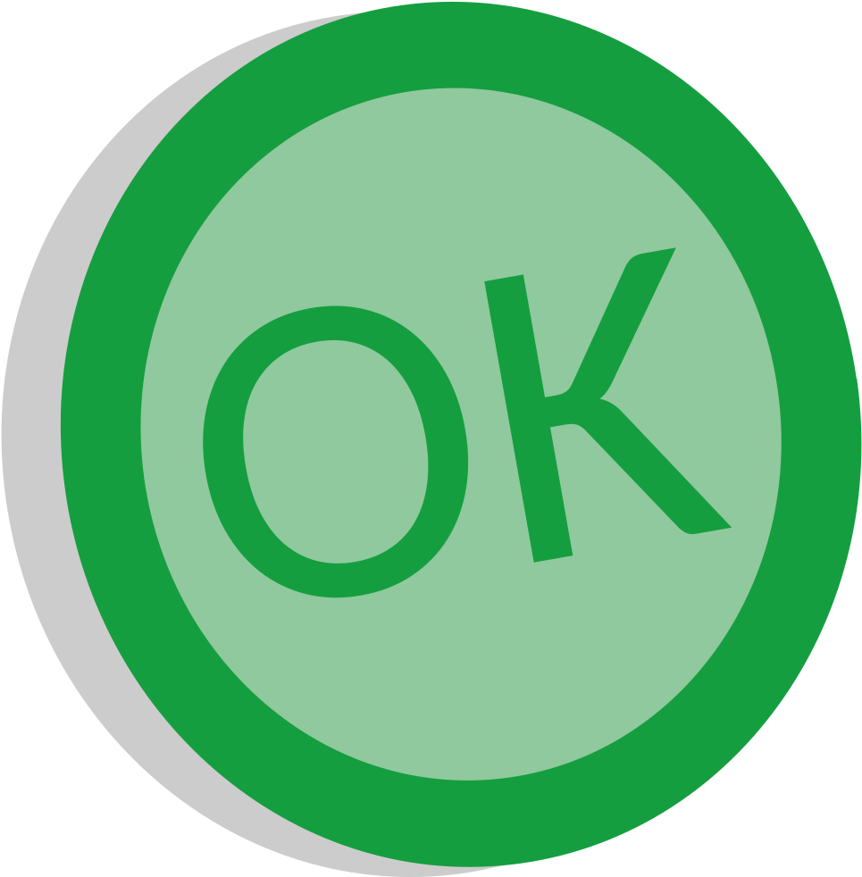 Circle symbol. Ok circle logo.