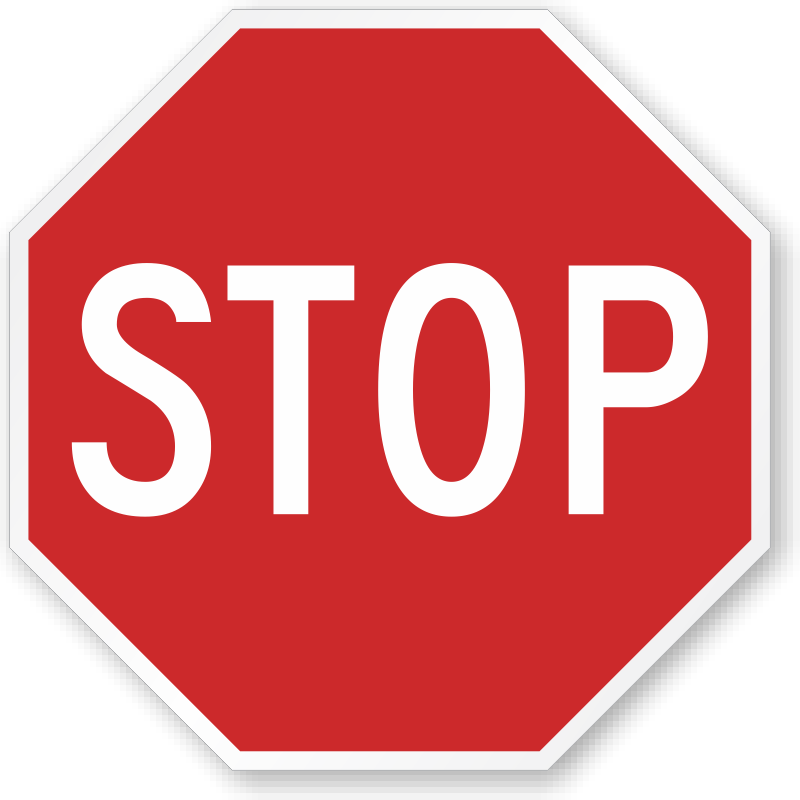 Stop Road Traffic Regulatory Sign - Stop Sign Clipart (800x800), Png Download