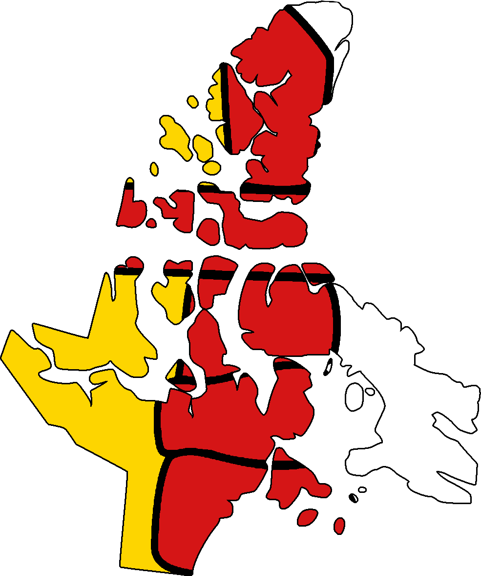 Flag Map Of Nunavut - Nunavut Map Clipart - Large Size Png Image - PikPng