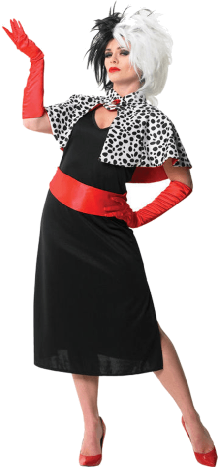 Cruella De Vil Outfit Clipart - Large Size Png Image - PikPng