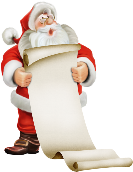 Image Du Blog Zezete2 - Clipart Santa Claus List - Png Download - Large ...