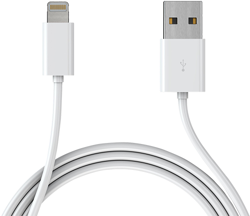 Freeuse Download Usb To Lightning Cable - Micro Usb Cable White Clipart ...