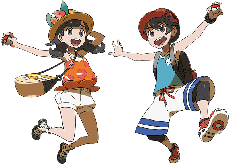 Pokemon And Moon The - Pokemon Ultra Sun And Moon Trainers Clipart 