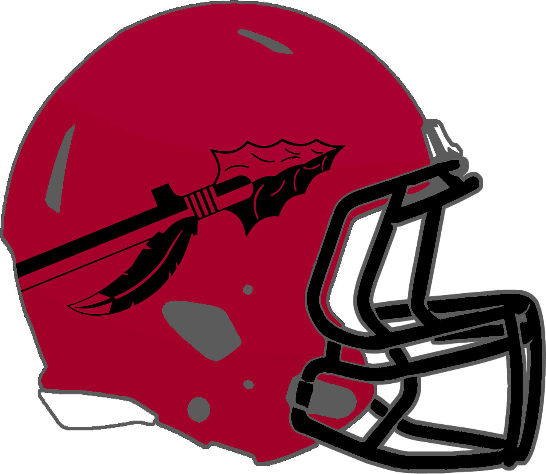 Pelahatchie Chiefs - Pearl High School Football Helmets Clipart - Large