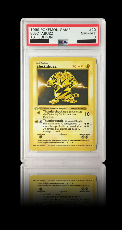 Psa 8 1st Edition Electabuzz Pokemon 1 Edition Pikachu Base Set Clipart Large Size Png Image Pikpng