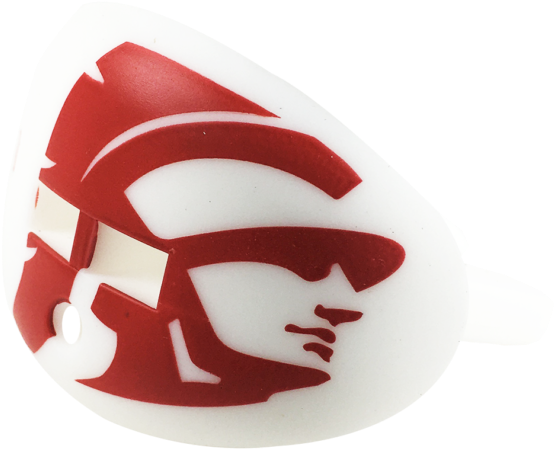 Usc Trojan Head White Cardinal Football Mouthguard Emblem Clipart Large Size Png Image Pikpng 