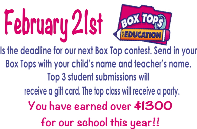 Reminders For This Week - Box Tops For Education Clip - Png Download ...