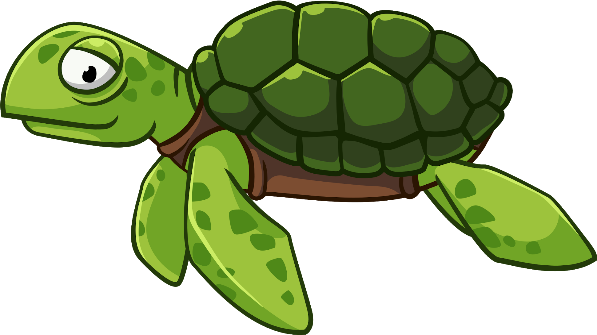 Download Eps Vector, Funny Cartoons, Green Turtle, Animals, - نقاشی 