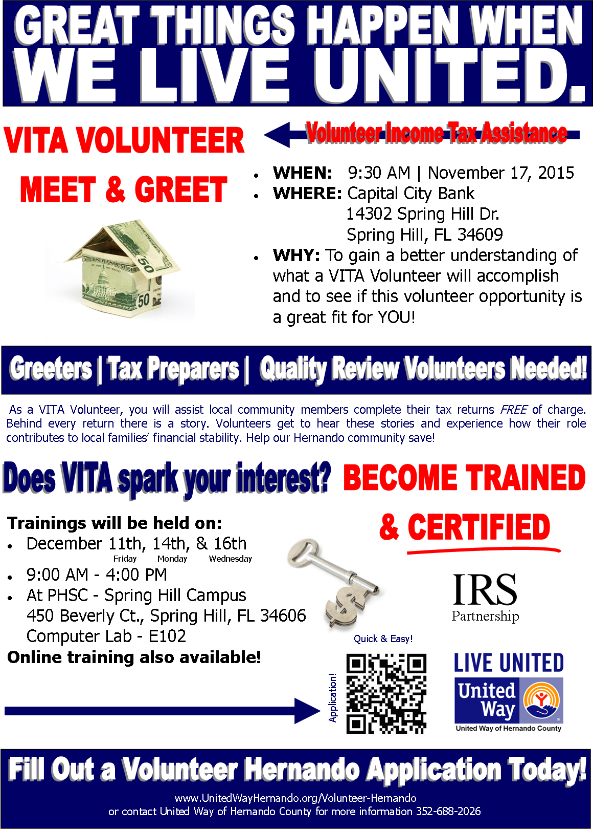 Vita Volunteer Meet & Greet - Flyer Clipart - Large Size Png Image - PikPng