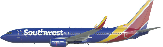 Download Southwest Airlines - Boeing 737 Max 10 Side Clipart Png ...