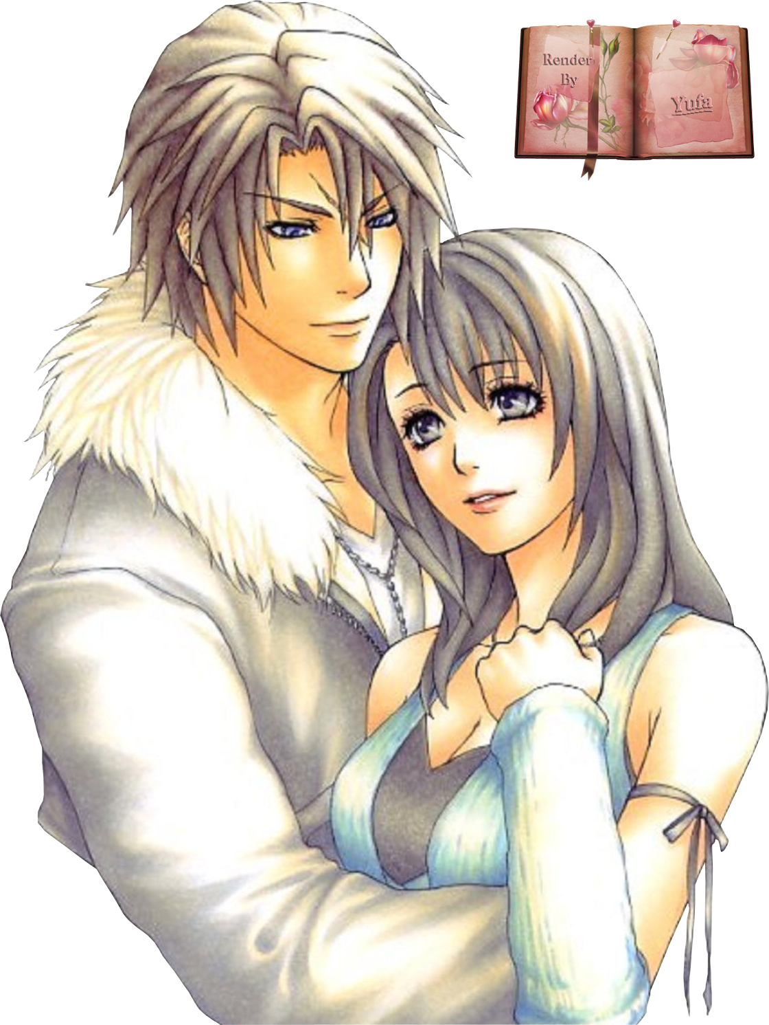 Linoa Et Squall - Squall And Rinoa Clipart (1120x1491), Png Download