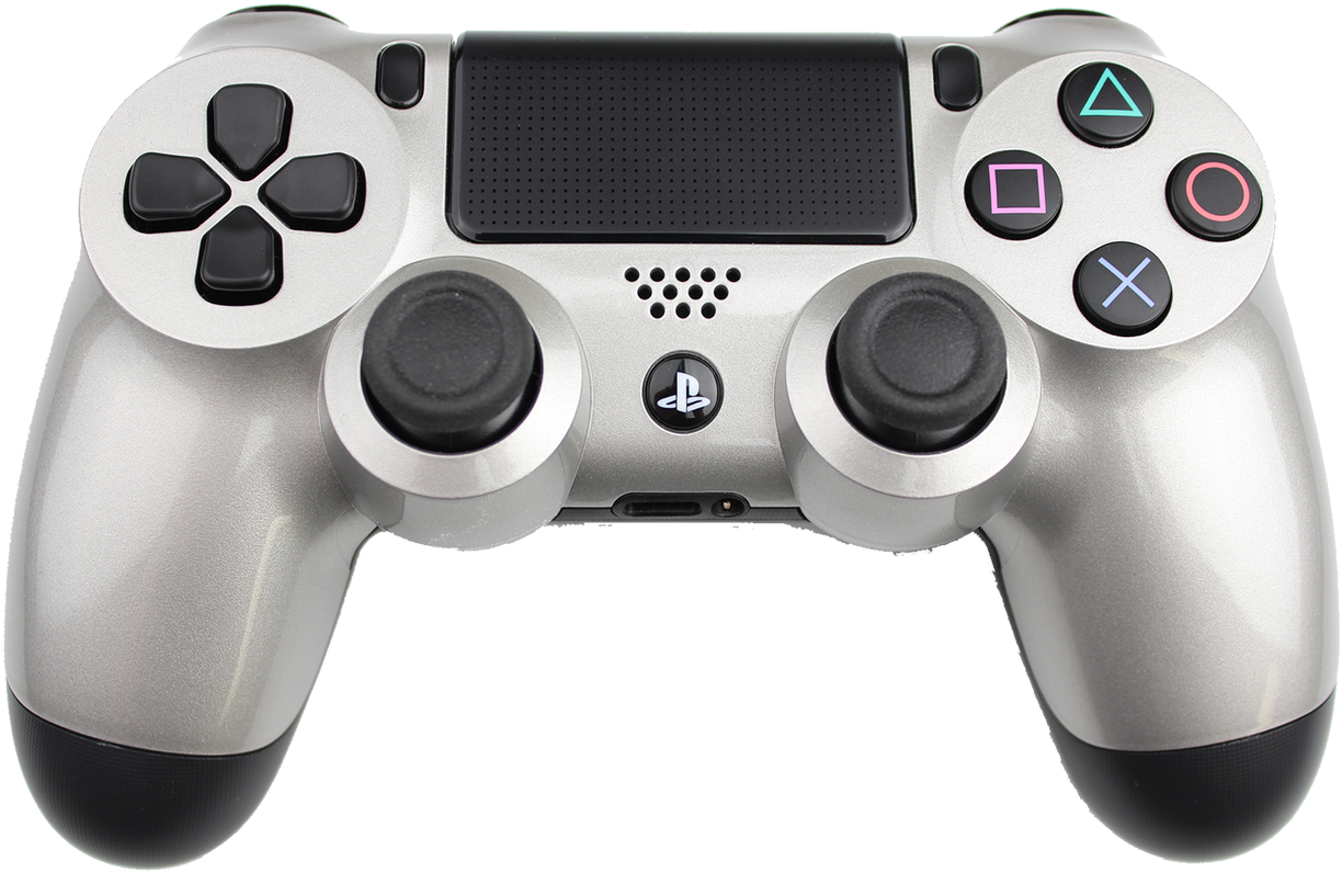 Playstation Ps4 Controller Silver And Black Ps4 Controller Clipart Large Size Png Image Pikpng