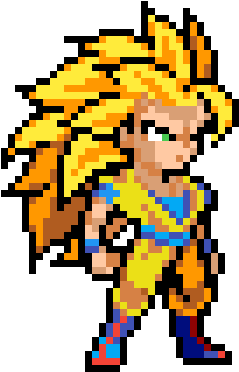 Download Goku Ssj3 - Goku Ssj 3 Pixel Art Clipart Png Download - PikPng