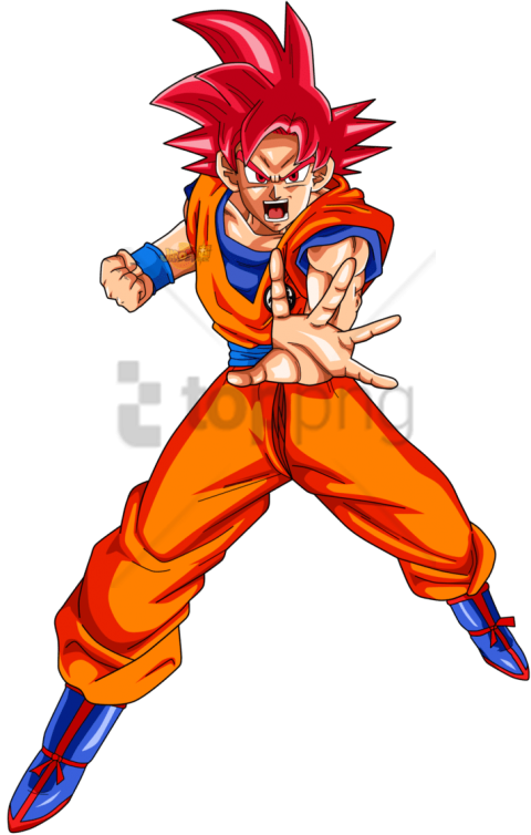 Free Png Goku Ssj God Png Image With Transparent Background - Goku Ssgod  Png Clipart - Large Size Png Image - PikPng