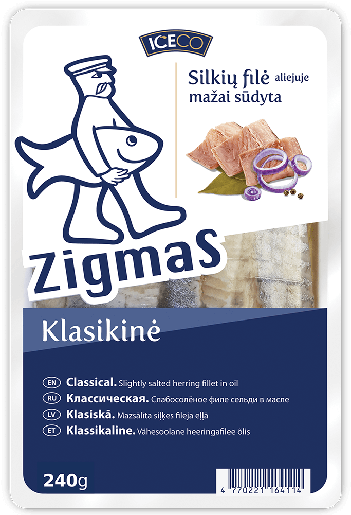 Classical Herring Fillet In Oil, Slightly Salted - Zigmas Herring ...