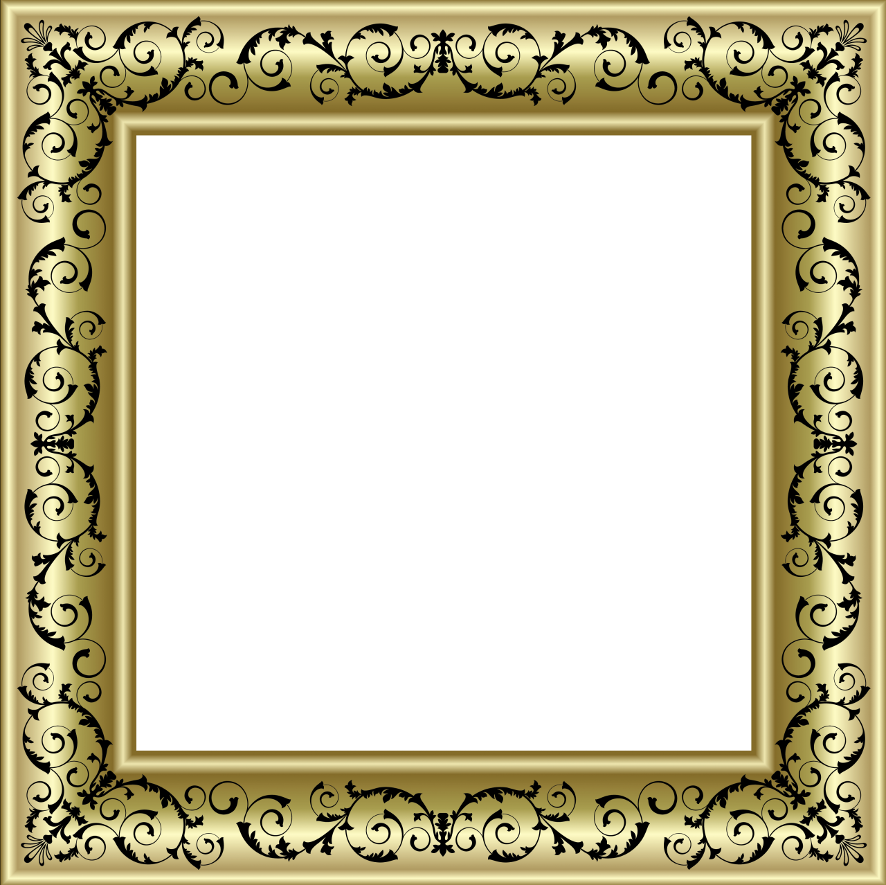 Gold Photo Frame Png With Black Ornaments High Resolution Certificate Border Clipart Large Size Png Image Pikpng