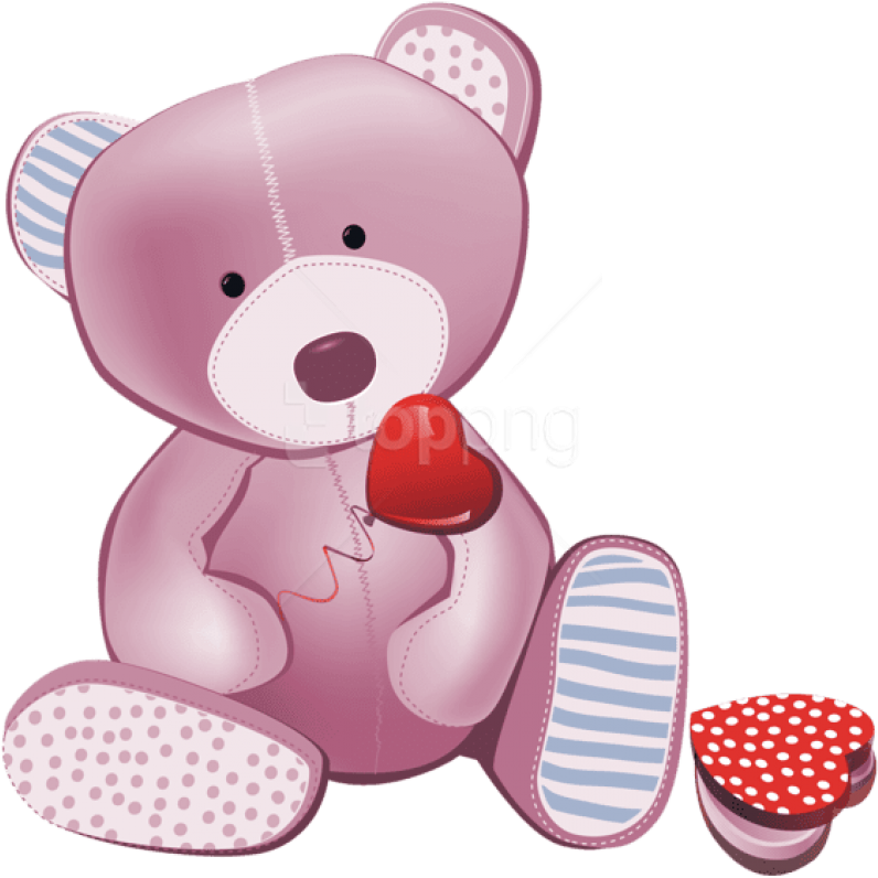 Free Png Download Pink Teddy Png Images Background - Pink Teddy Png Clipart (850x822), Png Download