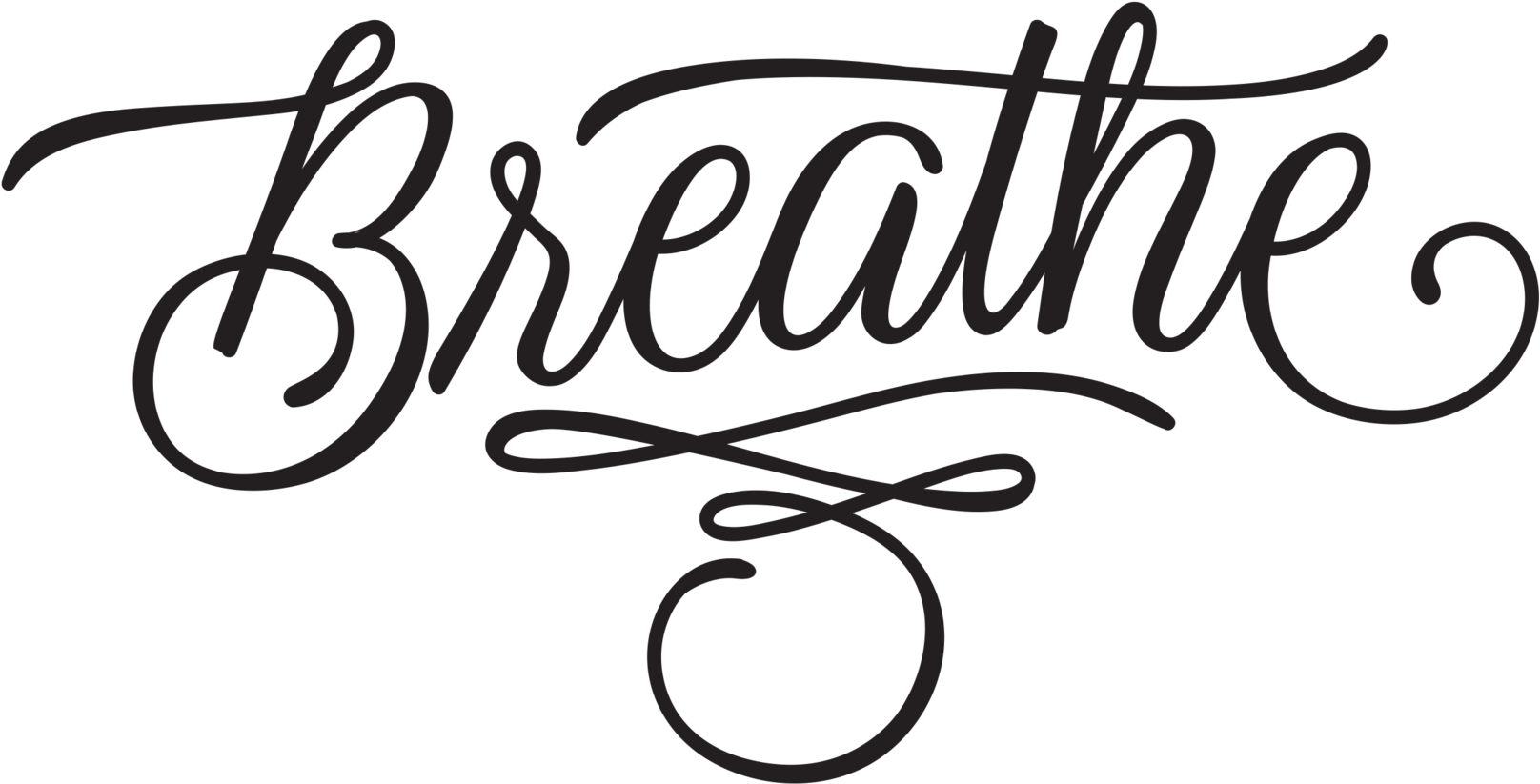 Breathe Typography Png Download Calligraphy Clipart Large Size Png Image Pikpng