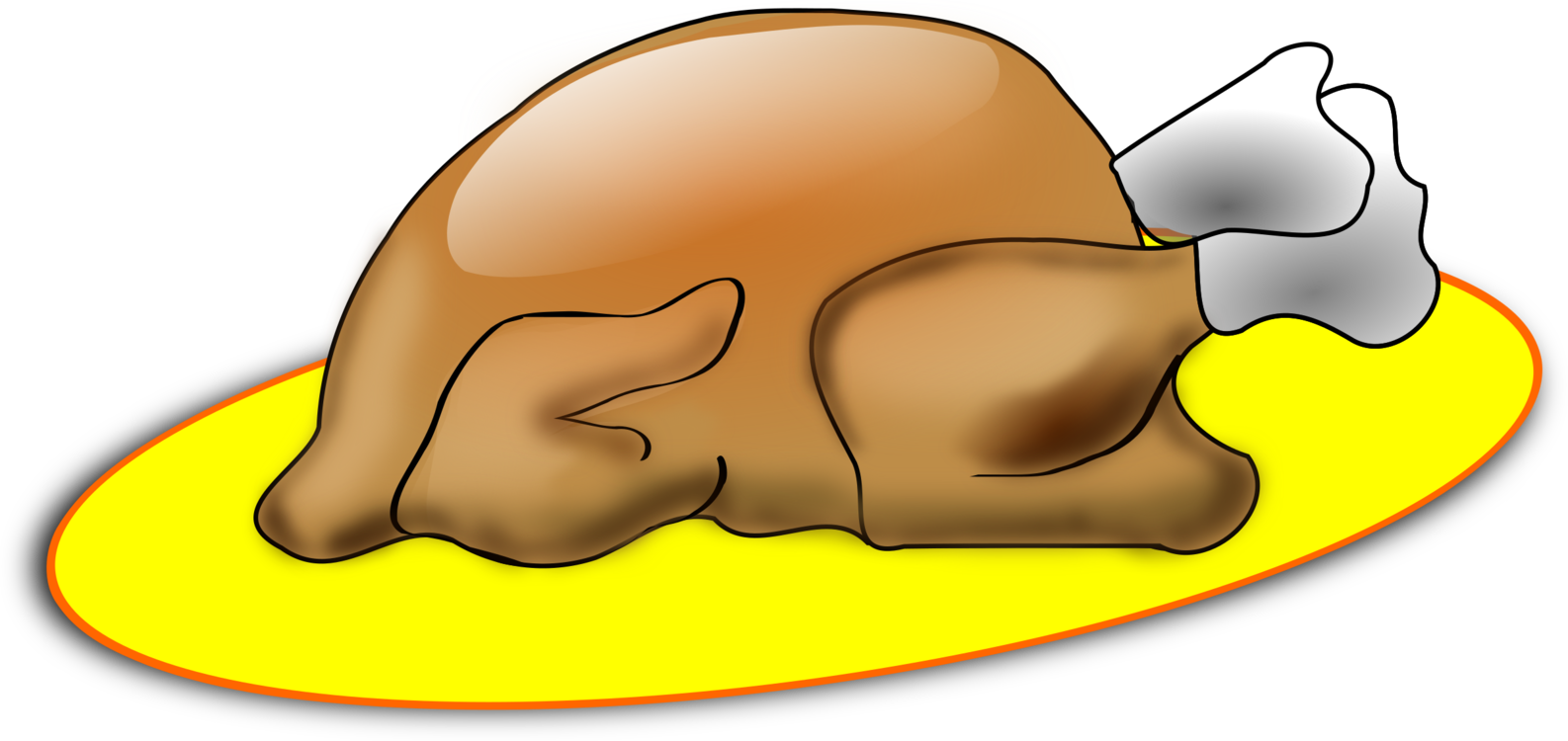 Turkey Meat Stuffing Drawing Roasting Clipart Large Size Png Image