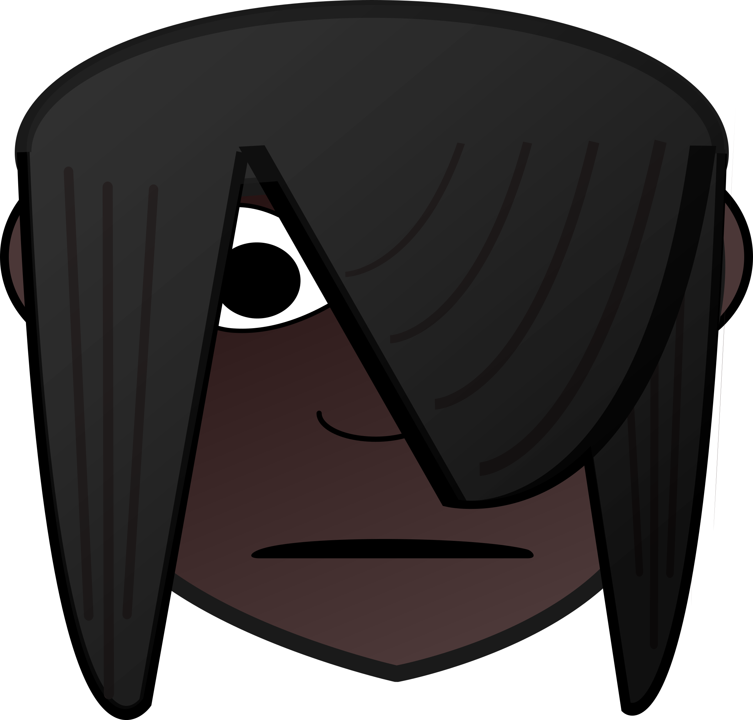 This Free Icons Png Design Of Emo Girl Head Dark Clipart - Large Size ...