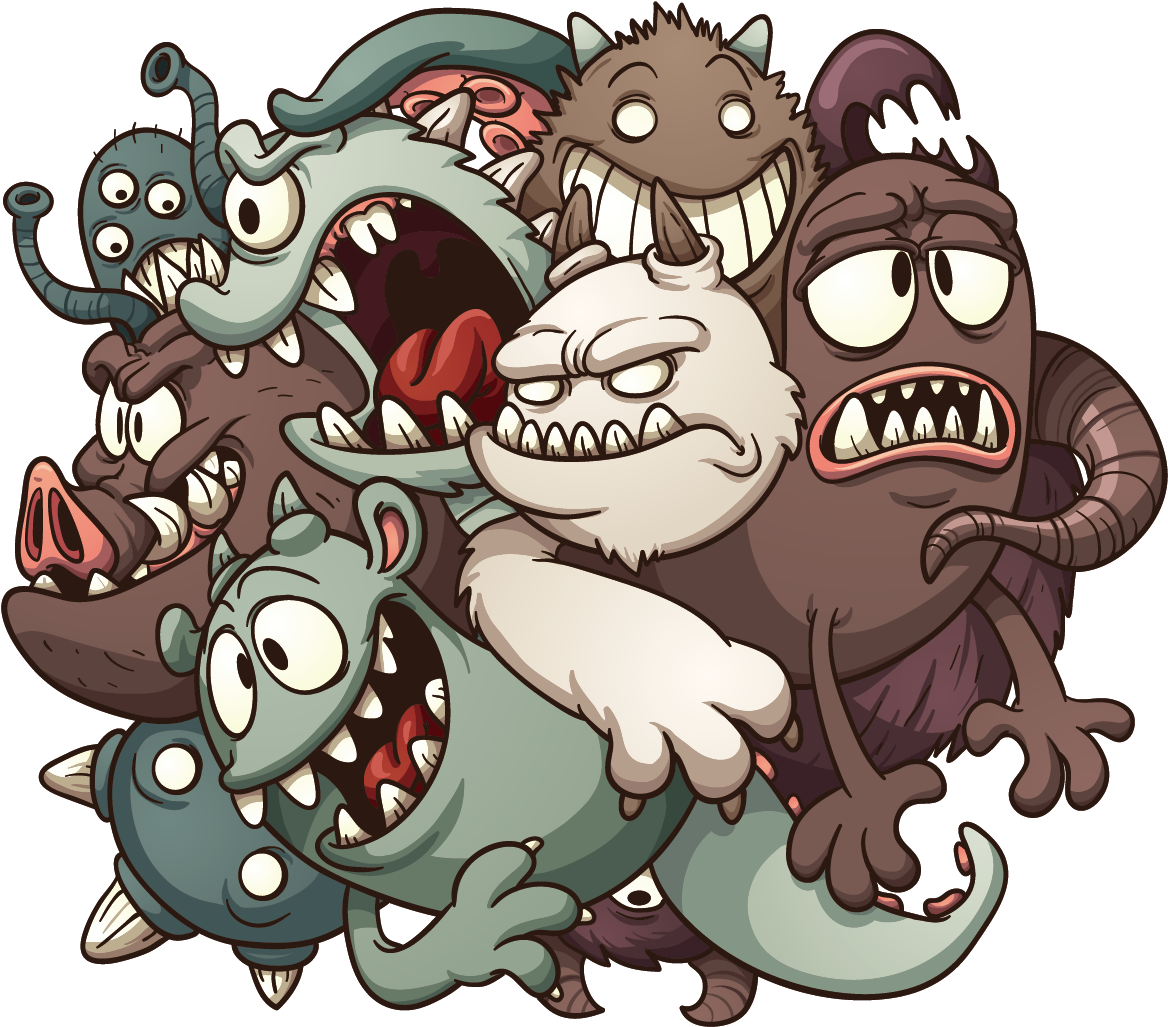 Monster, Cartoon, Royaltyfree, Tree, Vertebrate Png - รูป การ์ตูน 