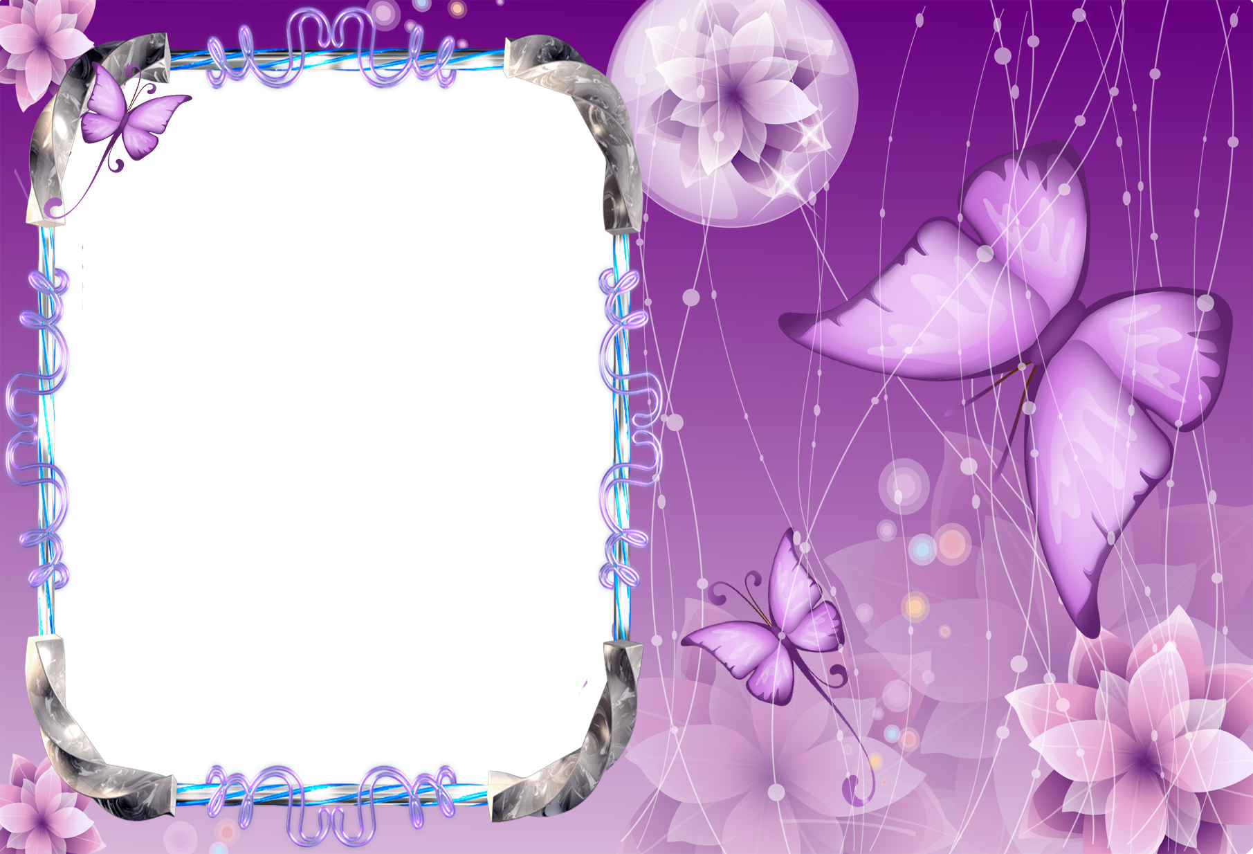 Purple Flowers Clipart (1811x1234), Png Download