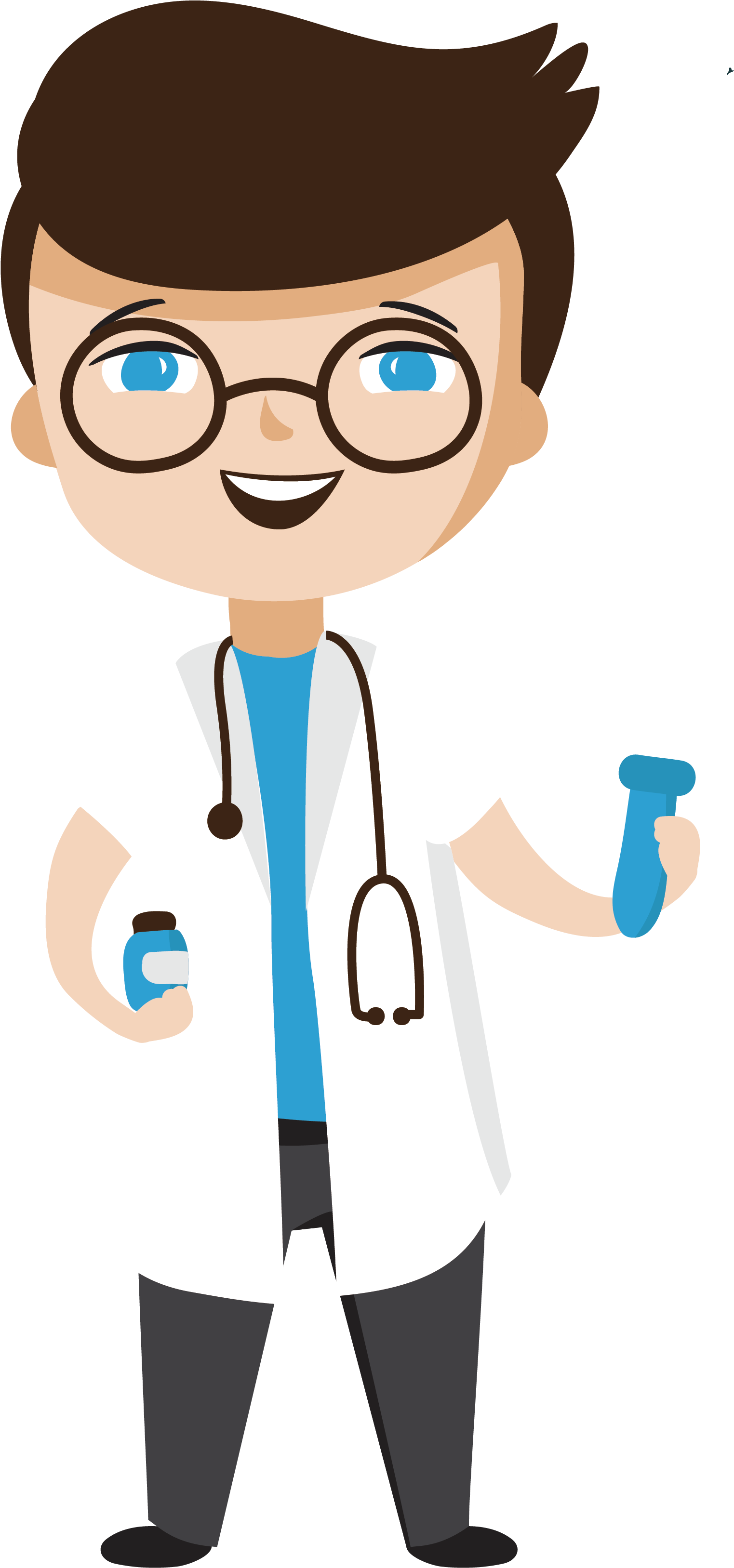 Cartoon Picture Of A Doctor - หมอ การ์ตูน Clipart (1825x3488), Png Download
