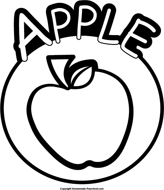 Apple Black And White Free Apple Clipart - Apple Clipart Black And ...