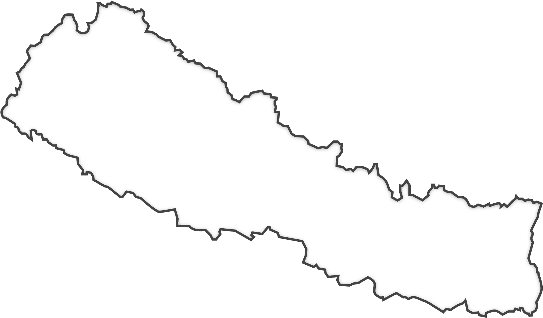 Nepal Map Png - Line Art Clipart - Large Size Png Image - PikPng