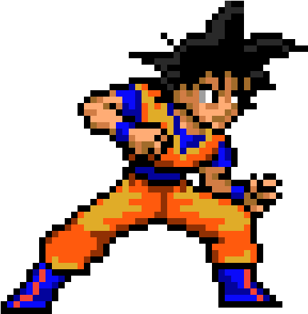 Random Image From User - Son Goku Pixel Art Clipart - Large Size Png ...