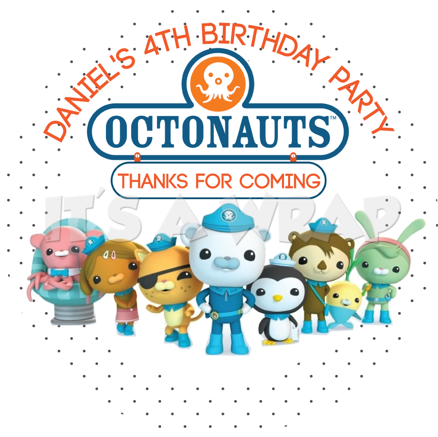 Octonauts Party Box Stickers Brown Bag Films Characters Clipart Large Size Png Image Pikpng