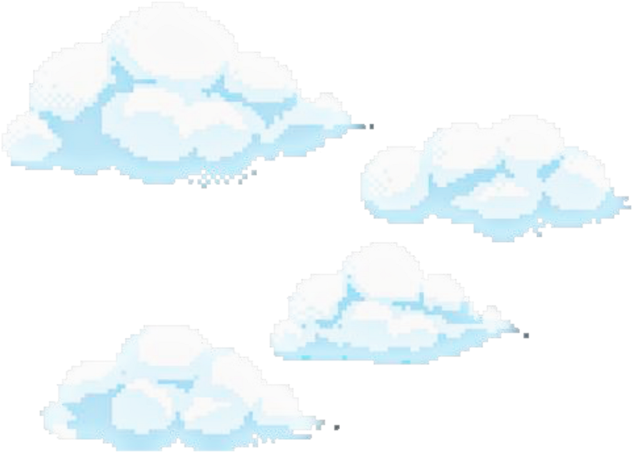 Download Blue Nuvens Pixel Kawaii - Cloud Pixel Art Png Clipart Png ...