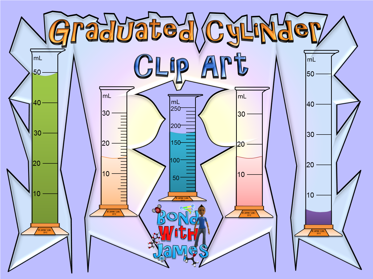 Download Thirty Two Graduated Cylinder Clip Art Files Featuring