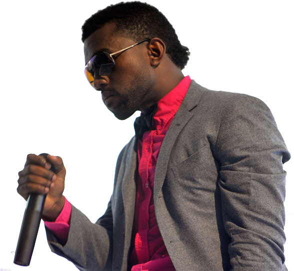 Kanye West - Black Man Mullet Haircut Clipart (588x542), Png Download