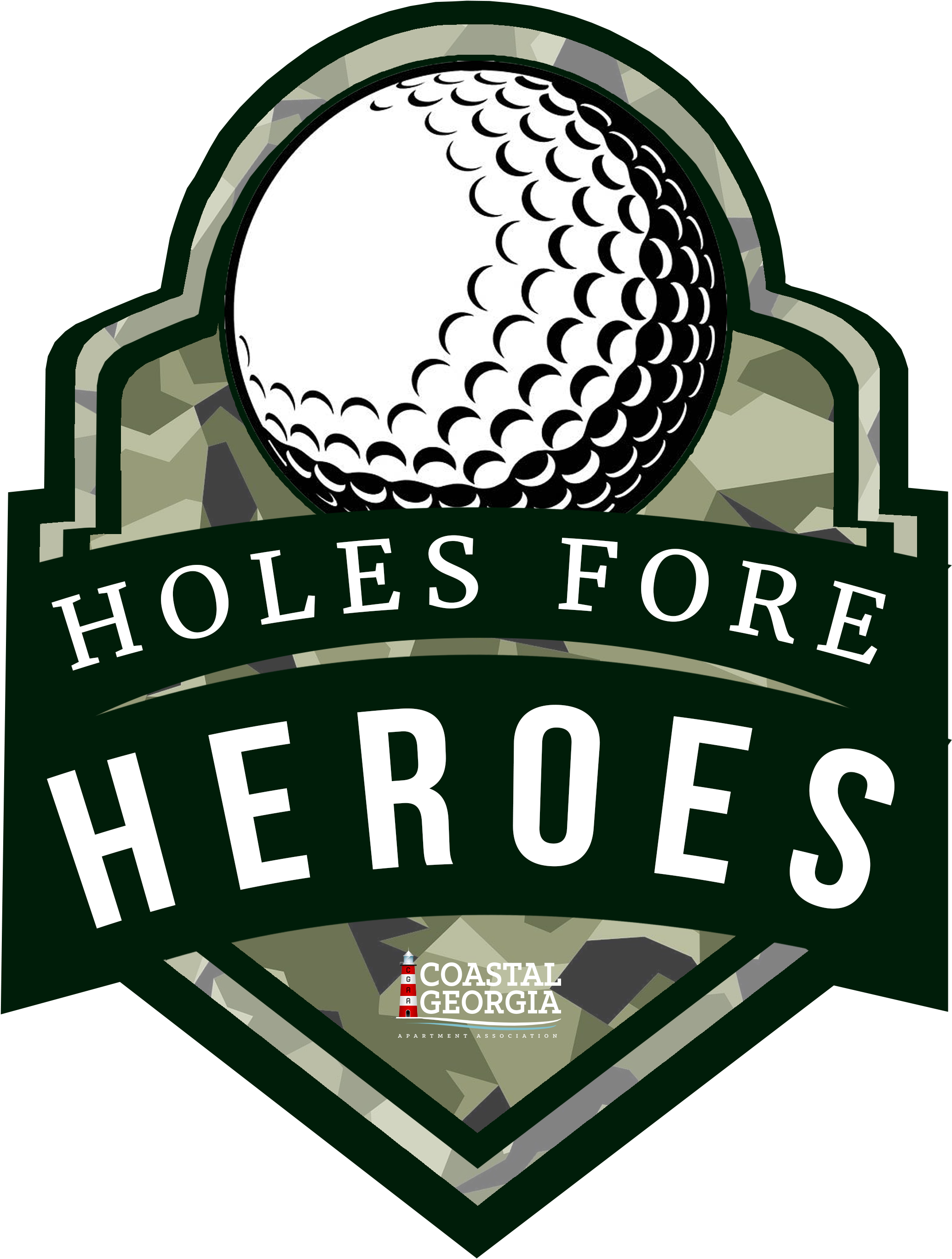 Holes Fore Heroes Golf Tournament Emblem Clipart Large Size Png
