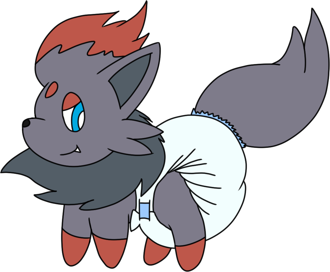 [ink, By Mewzy148] Zorua Diapee - Cartoon Clipart (1093x901), Png Download